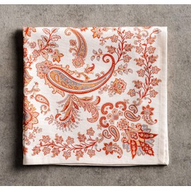 Maison d' Hermine Cachemire 100% Cotton Kitchen Cloth Napkins Soft & Comfortable Set of 4 for Family Dinners Dining Cocktail Parties Wedding use Thanksgiving/Christmas (45cm x 45cm)