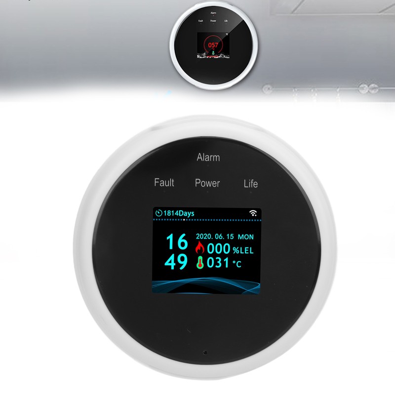 WiFi Combustible Gas Alarm Methane Natural Gas Leakage Detector Sound