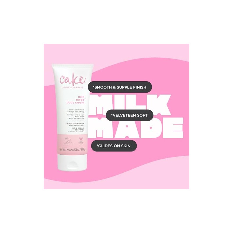 Cake Beauty Milk Made Indulgent Body Milk Cream, 7 Ounces
