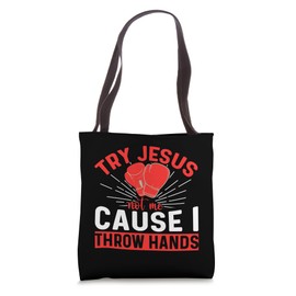 Boxing Humor Apparel with Boxing Bag Punching Tote Bag