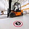 Forklift Floor Decal (Forklift Speed Limit Drive with Caution, 11")