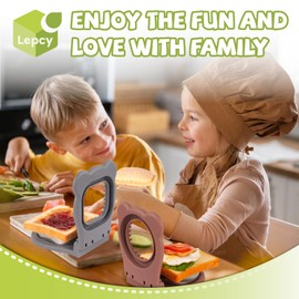 Uncrustables Sandwich Maker Sealer Cutter, Crustless Sandwich Cutter, PB&J Uncrustable Maker - Color Grey, Square Shape