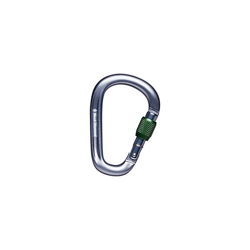 Black Diamond Pearlock Screwgate Carabiner, Gray