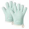 2-Piece Silicone Oven Mitt Set for Cooking – Heat-Resistant Cotton-Lined