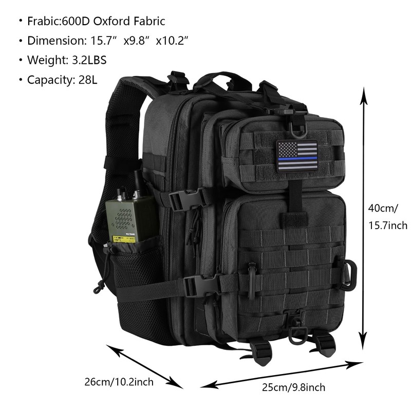 Hannibal Tactical 30L MOLLE Assault Pack, Tactical Backpack Military Army