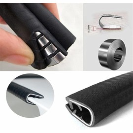 Edge Trim Black Small Fits Edge 1/16 to 1/8 Inch Flexible PVC Edge Protector for Sharp/Rough Surfaces, Easy to Install (20 Feet (6 Meter))