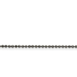 Solid Stainless Steel 2.00mm 20 inch Bead Small Charm Tiny Pendant Ball Vintage Antiqued Chain - with Secure Lobster Lock Clasp 20"