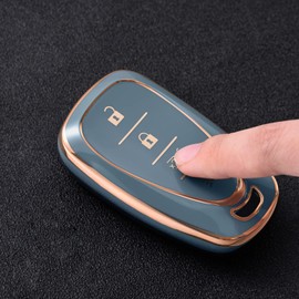 ELOHEI for Key Fob Cover Case Shell Cover TPU Protector Holder for 2020 2019 2018 2017 2016 Malibu Camaro Cruze Traverse Spark Equinox Sonic Volt Bolt(Fits 4 Buttons)