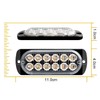 6X LED Amber Strobe Lights Vehicle Emergency Strobe Lights for