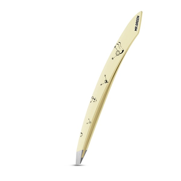MR.GREEN Curve Handle Eyebrows Tweezers Professional Fine Hairs Removal Puller