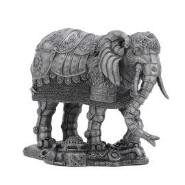 Veronese Design 6 1/4 Inch Tall Steampunk Mechanical Elephant Cold Cast Pewter Effect Resin Statue Animal Figurine Home Decor Collectible