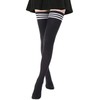DRESHOW Extra Long Thigh High Socks Long Boot Stockings Striped