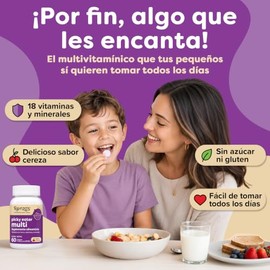 Renzo's Picky Eater | Multivitaminico para Niños | 18 Vitaminas y Minerales | 60 Tabs Masticables sin Azúcar | Vegano y Sin Alérgenos | Vitamina C, D3