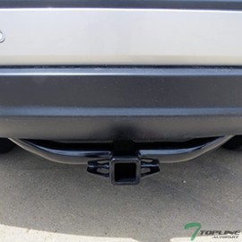 Class 3 III Black 2" Receiver Tube Rear Bumper Trailer Tow Hitch Towing Mount Compatible with 11-21 Dodge Durango / 12-21 Jeep Grand Cherokee