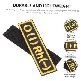 Kisangel O Positive Type Identification Patch Sew Uniform Badge Embroidered Design for Clothes Backpacks and Gear Highly Visible Wear-Resistant
