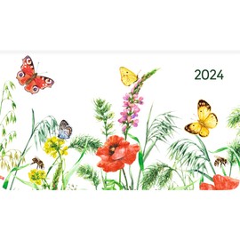 Ladytimer Pad Butterflies 2024 - Pocket Calendar 15.6 x 9 cm - Butterflies - Weekly - 128 Pages - Note Book - Alpha Edition