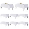 sancua White Table Cloths Rectangle, 8 Pack Tablecoths for 6