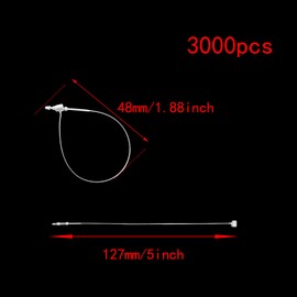 Pocoxll 3000Pcs 5 Inch Clear Plastic Tags for Clothes, Garment Tag Gun Fasteners, Retail Tagging Essentials for Pricing and Display