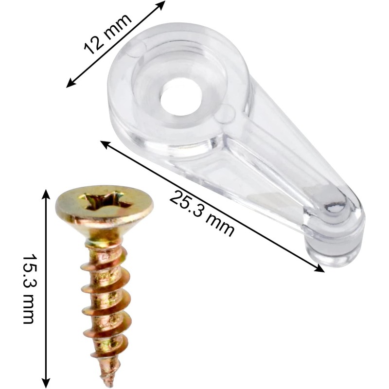 200 Pack Glass Retainer Clips Window Screen Clips 4-5mm Glass