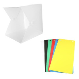 Operitacx 1 Set LED Mini Folding Double Light Strip Photography Backdrop Box Portable Studio with Color Backgrounds for Jewelry Accessories and Product Photography