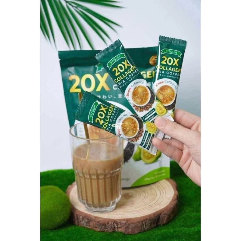 FIT GUM 2 PACK/ FITGUM 20X Collagen Chia Coffee -
