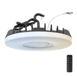 DEMILARE LED Shop Lights 150W - 18000LM UFO LED High Bay Light with 3 CCT Adjustable, 10%-100% Dimmable Remote Control IP65 Waterproof Garage Lighting for Workshop Warehouse Gym Basement