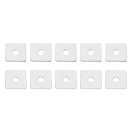 DTGN 20mmx20mmx1.5mm(LxWxT) 304 Stainless Steel Square Flat Washers - 10Pack - Good for M5 Industrial Machinery Bolt Nut - Square Gaskets - Silver Tone