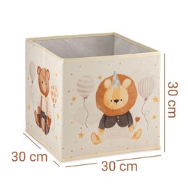 Prendi Home Foldable Storage Box - Open Fabric Box for Toys, Clothes and More - 30 x 30 x 30 cm