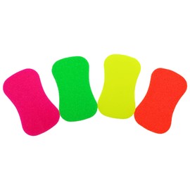 Neon Scouring Pad Pink, Orange, Green, Yellow Washing Up Sponge Scourer Kitchen Sponge (Pack of 8)