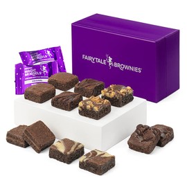 Fairytale Brownies Magic Morsel Dozen Individually Wrapped Gourmet Chocolate Food Gift Basket - 1.5 Inch x 1.5 Inch Bite-Size Brownies - 12 Pieces - Item HF412
