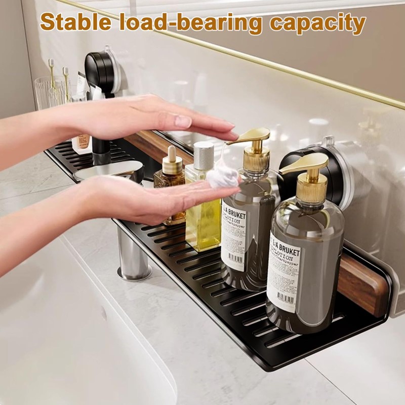 Bathroom Sink Shelf Over Faucet, No Drill 20 Inch Shower