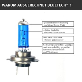 BLUETECH 2x Silver Edition H7 55 W 9500 K Xenon Effect with StVZO Approval