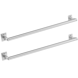 VOTZAAQ Brushed Nickel Towel Bar for Bathroom Wall,Stainless Steel Towel Racks for Bathroom Wall Mounted, Space-Saving Towel Storage, 24 Inch