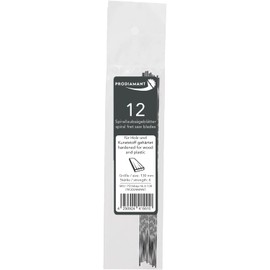 PRODIAMANT Spiral Fretsaw Blade Size 3 Fine for Wood and Plastic Pack of 12 130 mm Cutting on All Sides Made in Germany