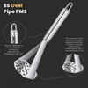 Siva Naturals Stainless Steel Mini Oval Sheet Potato Masher |