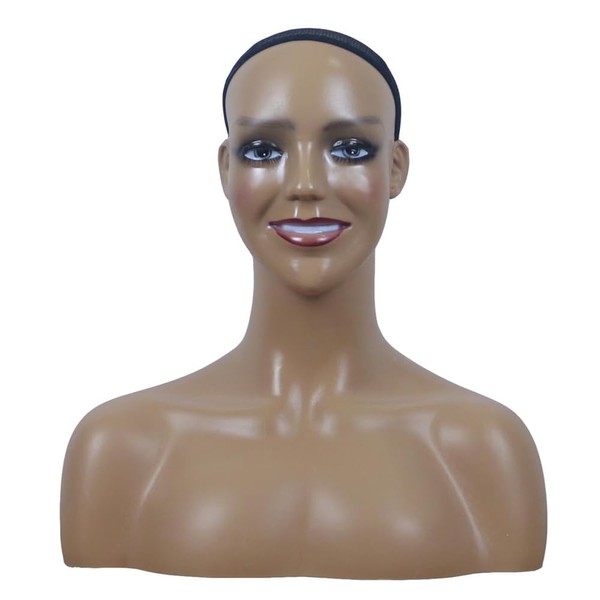 LVPETALIZE Mannequin Head with Shoulder, Wig Head Stand with Mannequin