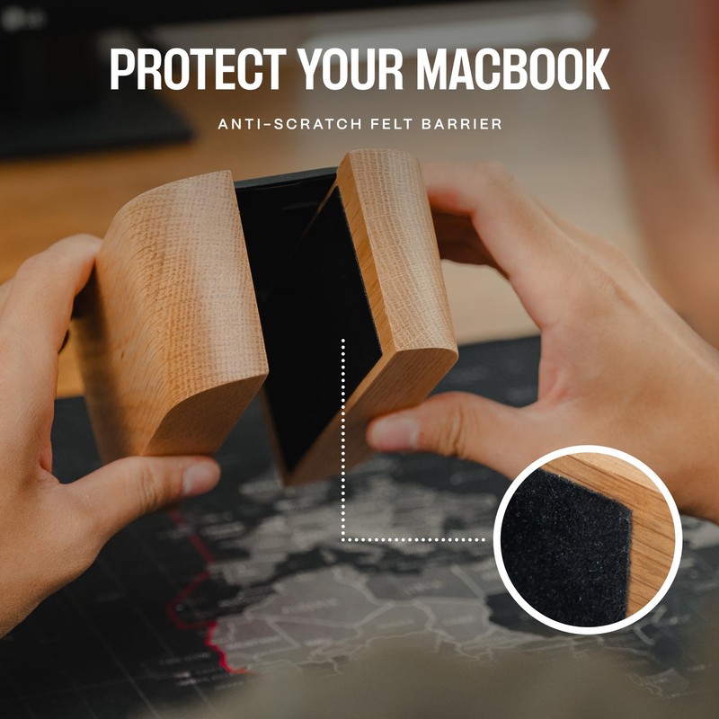 COREMINDED Adjustable Vertical Laptop Stand for Desk, MacBook Stand Laptop