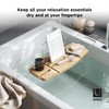 Umbra Aquala, Bamboo and Chrome Extendable Bathtub Tray Caddy, Natural