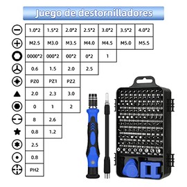 Yostyle Juego de Destornilladores 120 En 1, Destornilladores De Precisión Profesional, Kit de Herramientas Precisión Reparación de Bricolaje para Teléfono, Consola de Juegos, Cámaras, Reloj, Gafas