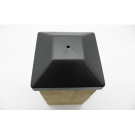 NMI Fence - (6 Pack) 4" x 4" Wood Fence Post Caps (3 5/8") Black, Fence/Decking Caps for Pressure Treated Wood Fence, Made in USA - NW287-21 - Nationwide Industries