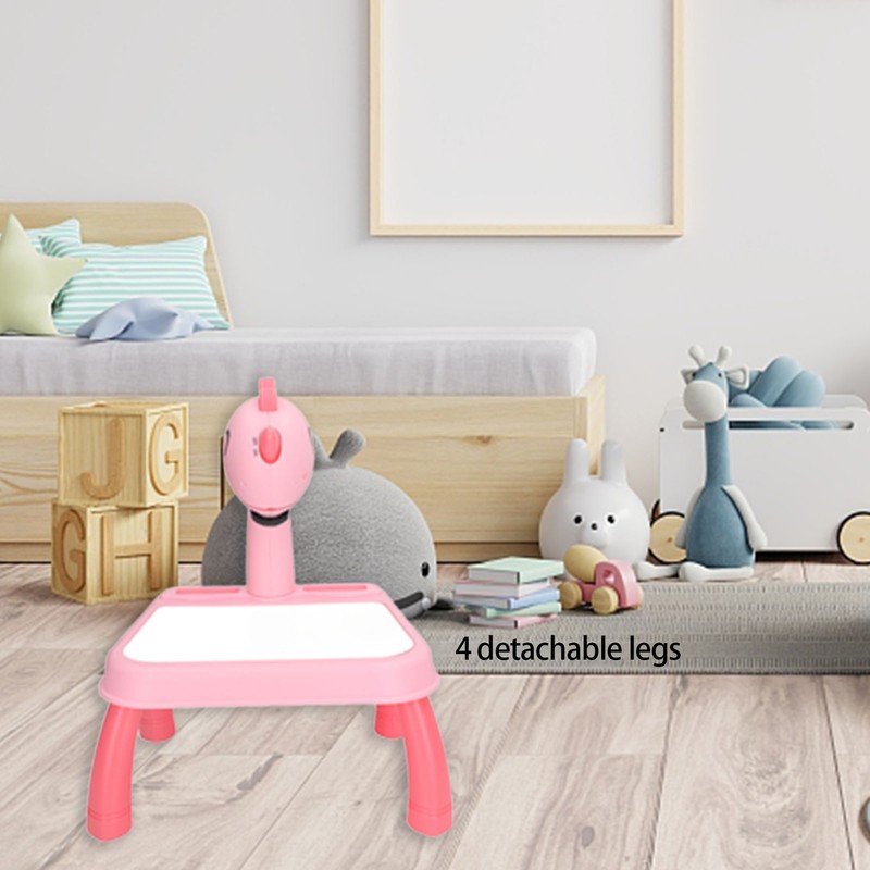 Drawing Projector Table Cute Dinosaur Design Bright Colors Detachable Smart