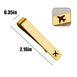 Gold Airplane Tie Clip for Pilot Gifts for Dad Uncle Father Pilots Tie Clips for Men Brother Boyfriend Pilots Accessories for Men Aviation Gifts for Friends Pilot Birthday Presents for Dad Uncle Son