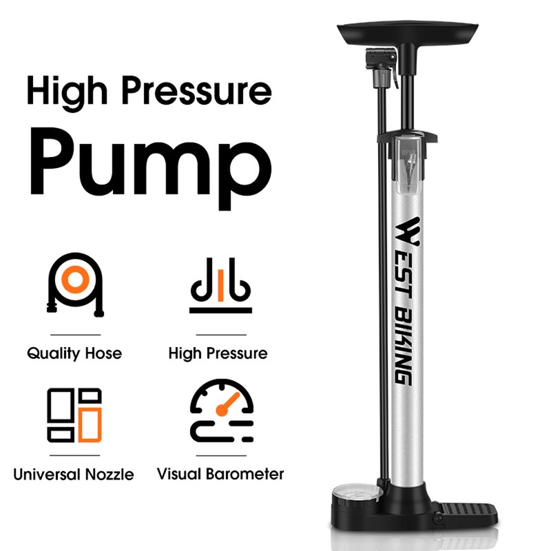 WEST BIKING 140psi High Pressure Inflator Bicycle Floor Pump Manual