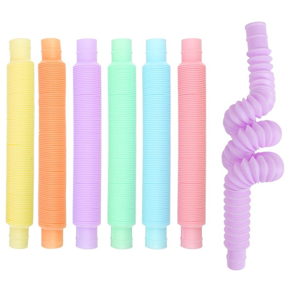 VEYLIN Pop Tubes,6PCS Sensory Fidget Toys Toddler Sensory Toys Fidget