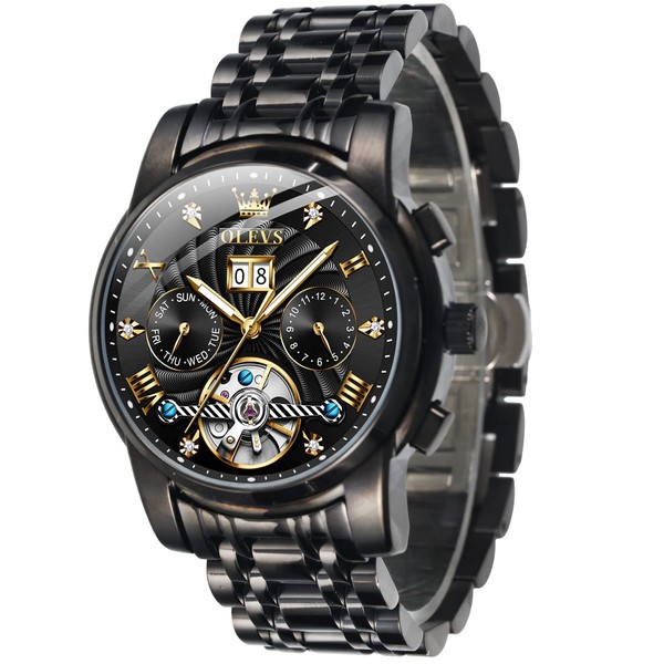 OLEVS Watch, Men's, Popular, Automatic Watch, Skeleton Wristwatch, Cool, Stylish,