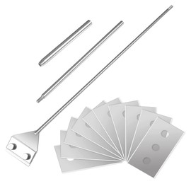 SunGrow 25" Aquarium Glass Cleaner, with 10 Replaceable Stainless Steel Blades, Cleaning Glass Stovetops, Removing Stickers & Labels, Tiles Grout Residue, Scraping Paint & Wallpaper