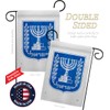 Breeze Decor Emblem of Israel Garden Flag Set with Stand