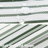 jinchan Small Stall Shower Curtain 48x72 inches Green and White