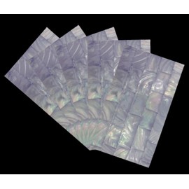 GOMMO Natural Paua Abalone Sticker Sheets Veneer Sheet for Inlay and Overlay Flexible with Backside Tape (240mm x 140mm) (Puple Flat)
