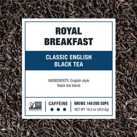 Tiesta Tea - Royal Breakfast | Loose Leaf | Classic English Black Tea | Premium High Caffeine Hot & Iced | Brews up to 200 Cups | 16oz Resealable Bulk Pouch